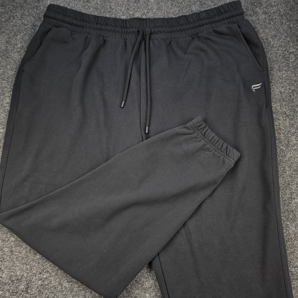 Fabletics Men's 3X Tall Black Jogger Sweatpants Drawstring Cotton Blend